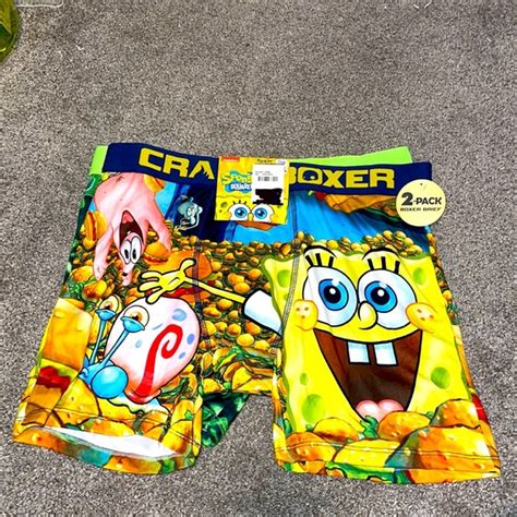 Spongebob Squarepants Underwear And Socks Spongebob Squarepants Mens Boxer Underwear Set Of 2