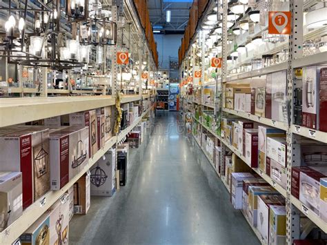 The Home Depot Store Department Section Aisles Light Section Editorial Photography Image Of