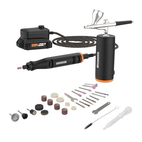 New Worx 20v Makerx Rotary Tool And Airbrush Combo Kit — Tool Skool