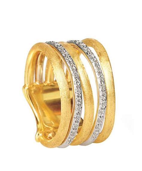 Marco Bicego Ring Mit Diamanten Gold Karat Str Nge Jaipur Link