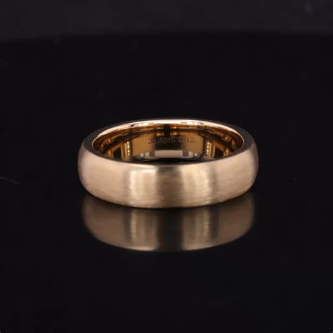 14k Yellow Gold Slightly Domed Comfort Fit Wedding Ring