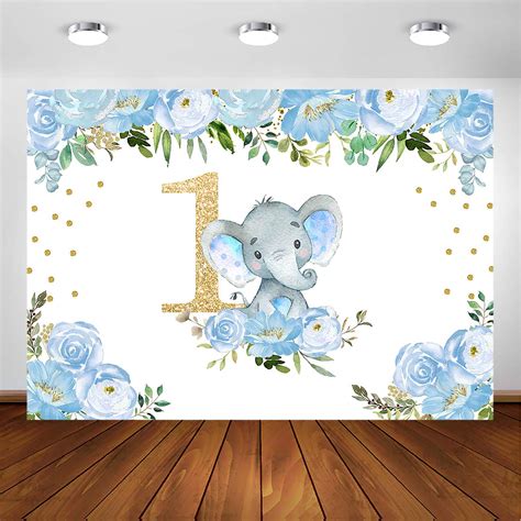 Buy Avezano Elephant Backdrop For Boy St Birthday Party Decorations