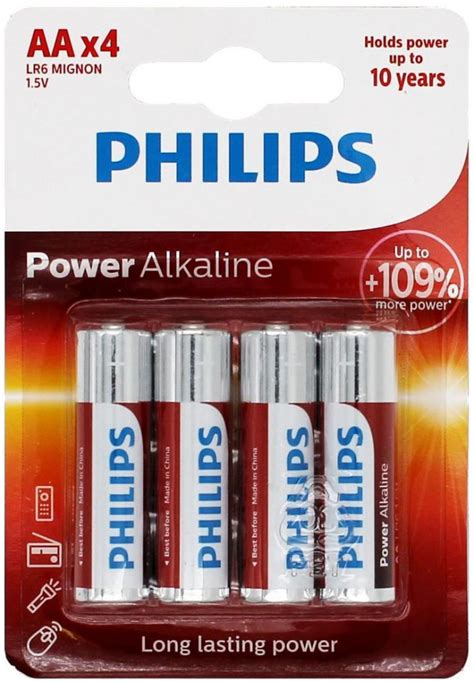 Philips Power Alkaline AA LR6 Ceruza Elem X 4 Db Wilcon We