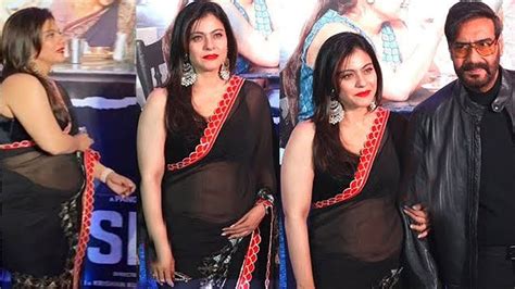 Years Old Pregnant Kajol Flaunts Her Baby Bump In Transparent Saree