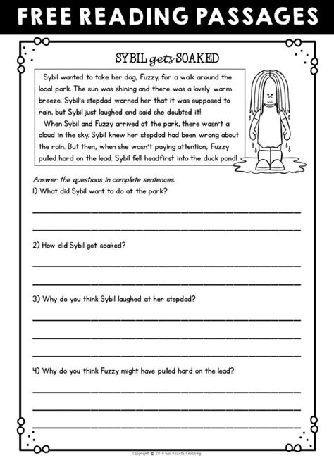 2nd Grade Reading Fluency Worksheets