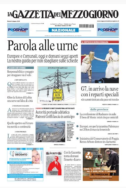 Le Prime Pagine Di Sabato Giugno Wayglo Basilicata