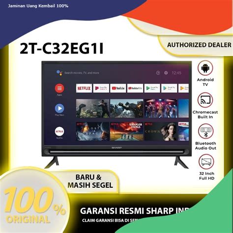 Jual SHARP TV 2K 32 Inch GOOGLE TV 2T C32EG1I Garansi Resmi Sharp