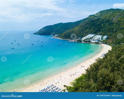 Aerial View of Nai Harn Beach Phuket Stock Photo - Image of tourism, palm: 134731346