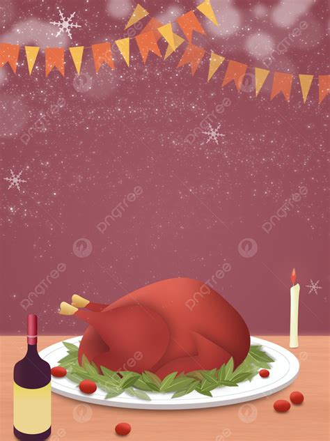 Cartoon Thanksgiving Roast Chicken Background Wallpaper Image For Free ...