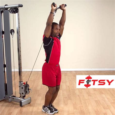 FITSY Gym Cable Attachment : Revolving V-Shaped Press Down Bar