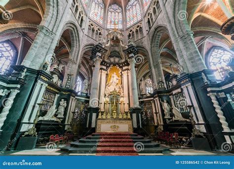 Interior View of the Saint Bavo S Cathedral Editorial Photography - Image of landmark, famous ...