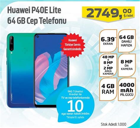 Huawei P40E Lite 64 Gb Cep Telefonu İndirimde Market