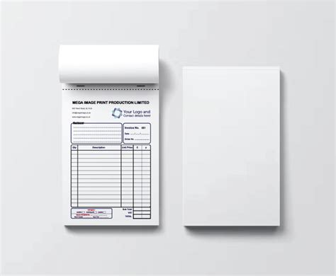 Personalised NCR Invoice Pads Books Printedinvoicebooks