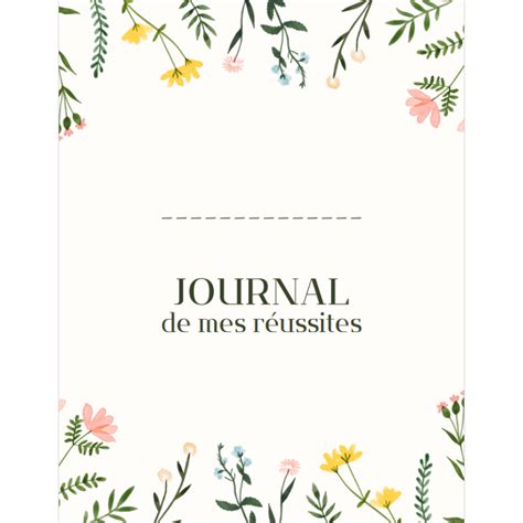 Journal De Mes R Ussites Estime De Soi