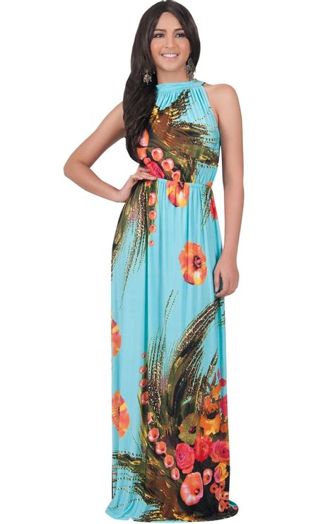 Lily Garden Floral Print Halter Neck Maxi Dress Floral Print Maxi