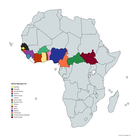 Africa Map Quiz #2 Diagram | Quizlet