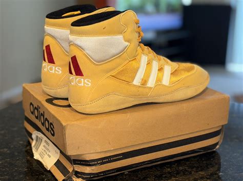 1995 Adidas Absolute Vintage Wrestling Shoes Size 10 Goldwhite Nib Ebay