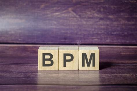 Bpm Business Process Management Made With Wooden Blocks Stock Photo