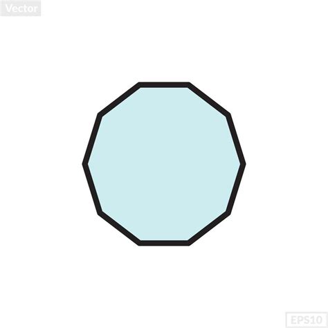 decagon shape illustration vector graphic 22134120 Vector Art at Vecteezy