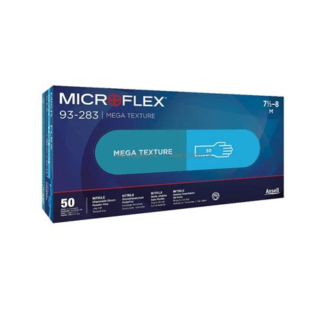 Ansell Microflex 93 283 Mega Texture Grip 8 Mil Extended Cuff