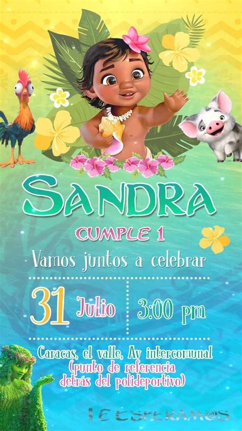 Moana Invitaci N Semi Animada V Deo Anivers Rio Moana Convite De