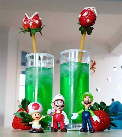 Super Mario Piranha Plant Cocktail Super Mario Cocktails Themed Drinks