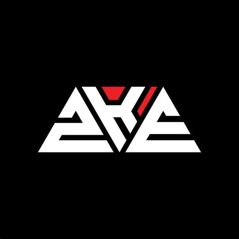 ZKE triangle letter logo design with triangle shape. ZKE triangle logo ...