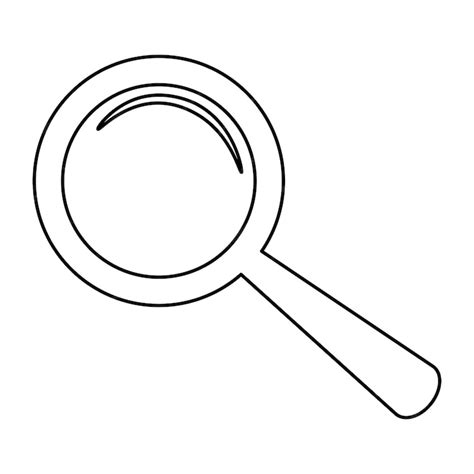 Premium Vector Magnifying Glass Outline Icon