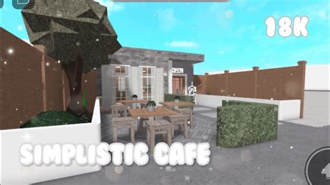 Simplistic Cafe 18k •bloxburg Speedbuild• Youtube