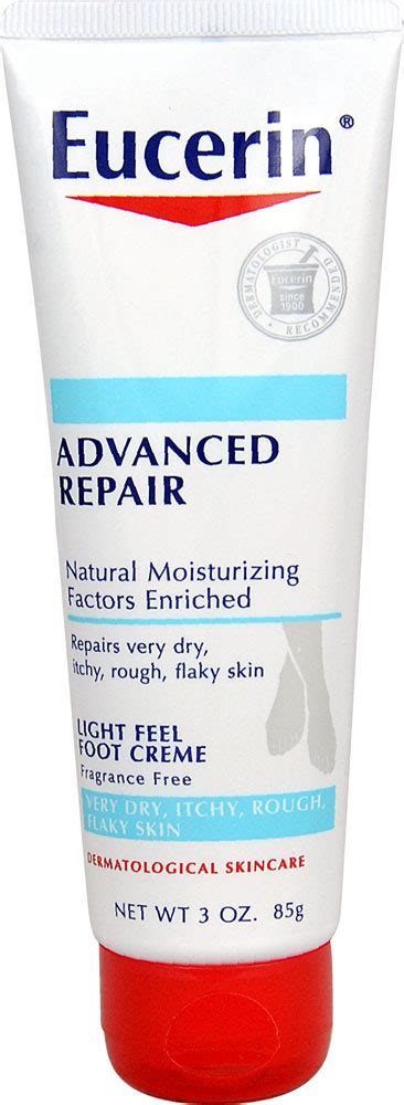 Eucerin Advanced Repair Light Feel Foot Creme Fragrance Free Oz