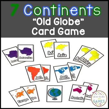 Continents Activity - Card Game (Geography Game) | TPT