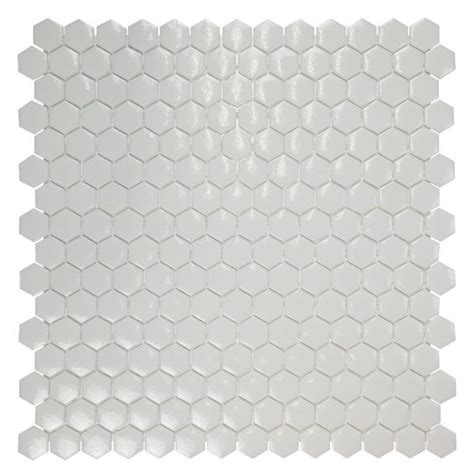 Mosa Que Mini Tomette Hexagonale Blanc Satin