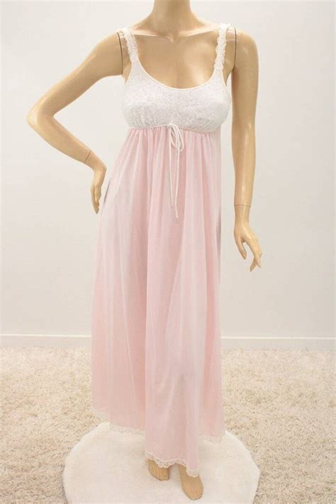Vintage Vanity Fair Nightgown Super Soft Nylon Sz Long Baby Pink Lingerie Usa Etsy