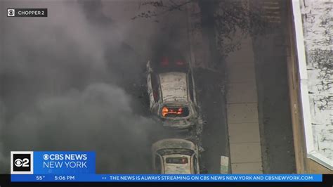 Cars Destroyed After Manhole Explodes In East Orange New Jersey