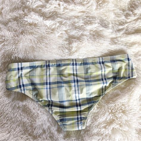 Splendid Swim Splendid Plaid Yellow Navy Bikini Set Poshmark