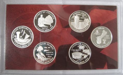 State Quarters Silver Proof Mint Set Dc U S Territories Good