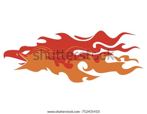 Head Phoenix Flames Tattoo Stock Vector (Royalty Free) 752435410 ...