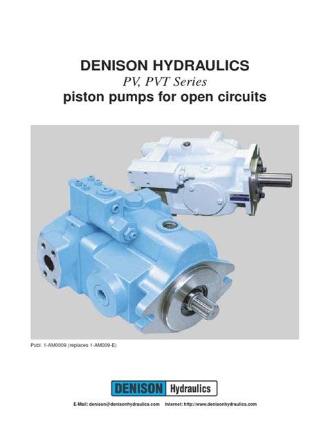 denison hydraulics piston pumps overview  pump valve