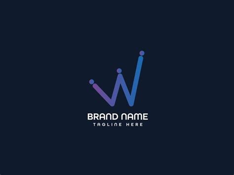 Um Logotipo Que Diz W Nele Vetor Premium