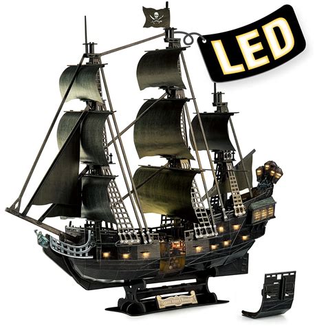 Buy D Puzzle For Adults Moveable Led Pirate Ship With Detailed