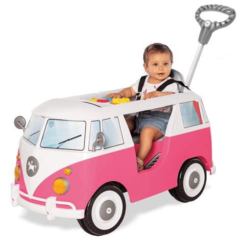 Carrinho Andador Totoka Passeio Infantil Kombi Menina Rosa Empurrador