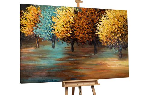 XXL Oil Painting Abstract Trees KunstLoft