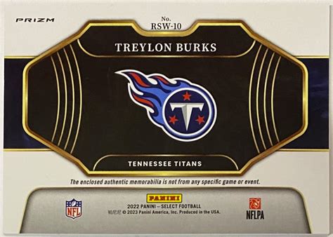 Treylon Burks 2022 Panini Select Football Tennessee Titans Rookie