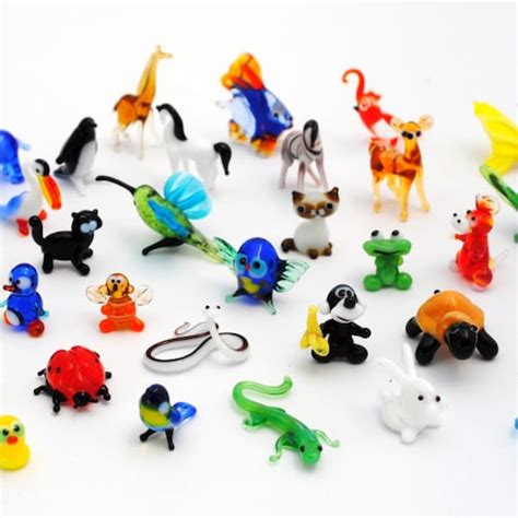 6 Miniature Animals - Etsy