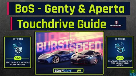 Asphalt Burst Of Speed Events Genty Aperta Touchdrive Guide