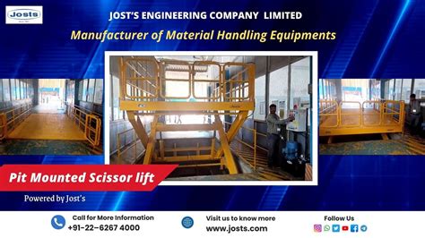 scissor lift powered  josts engineering company limited youtube
