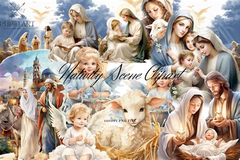 Nativity Scene Clipart Bundle Graphic by Cupid Art · Creative Fabrica