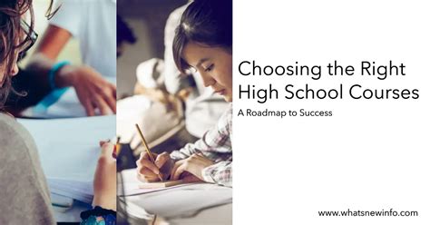 Choosing The Right High School Courses A Roadmap To Success