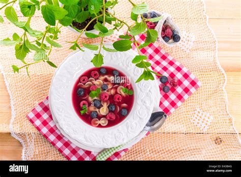 cold fruit soup Stock Photo - Alamy