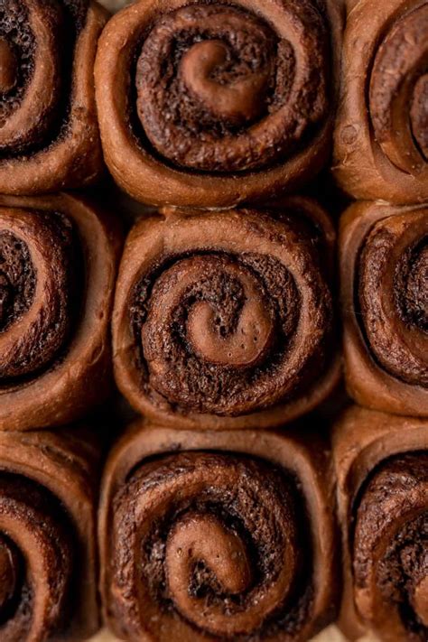 Chocolate Sweet Rolls AKA Chocolate Cinnamon Rolls Bread Baking Babe
